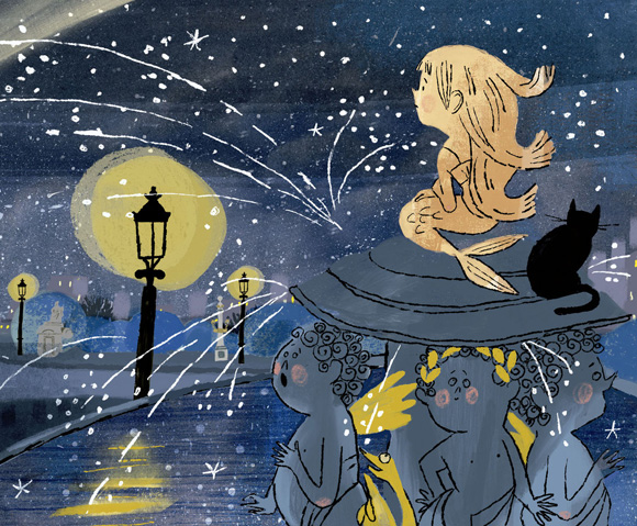 Ilustración de Sirena de piedra