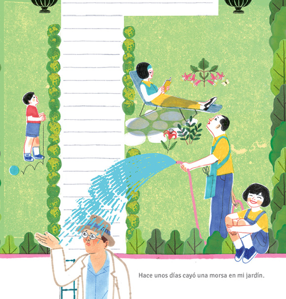 Ilustración de Una morsa en mi jardín