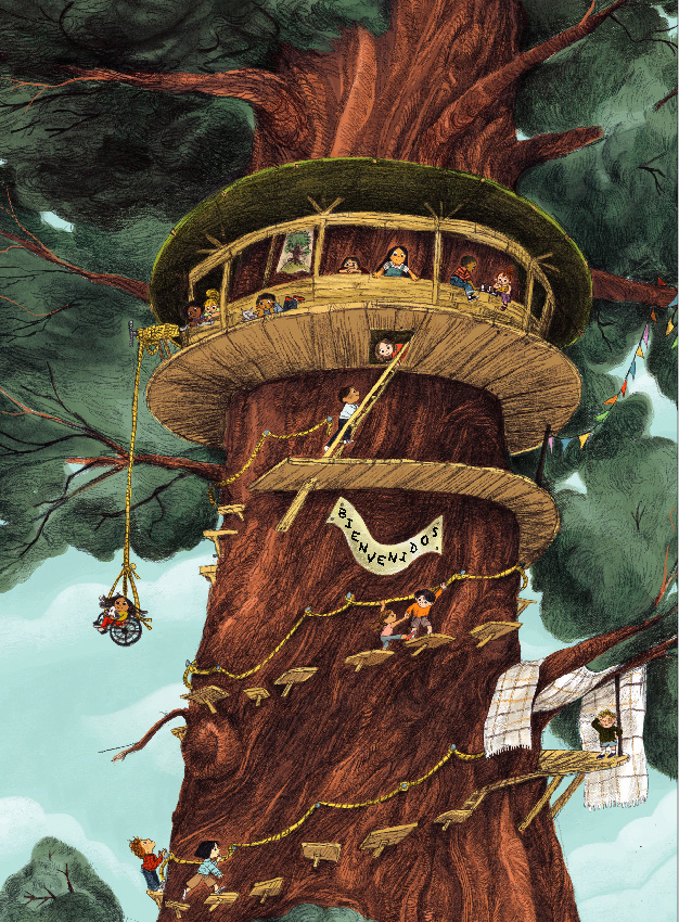 Ilustración de Cómo hacer una casa en un árbol