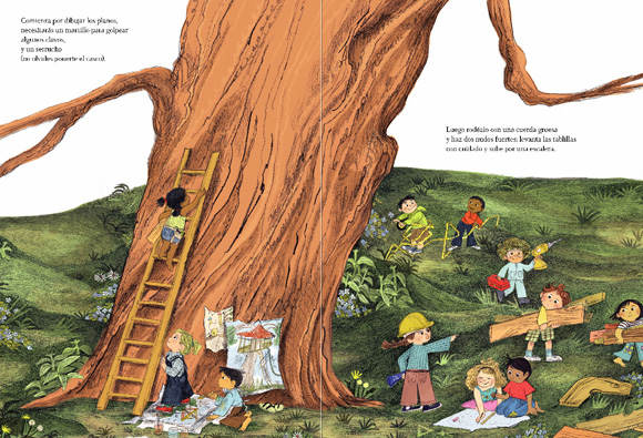 Ilustración de Cómo hacer una casa en un árbol