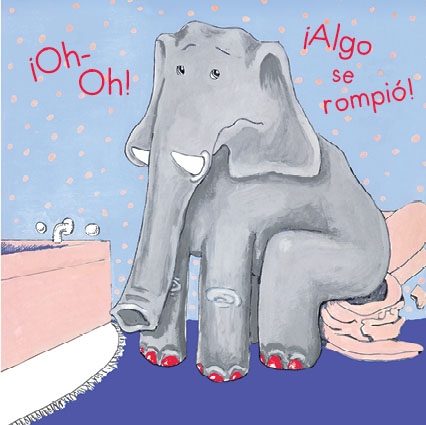 Ilustración de En el baño