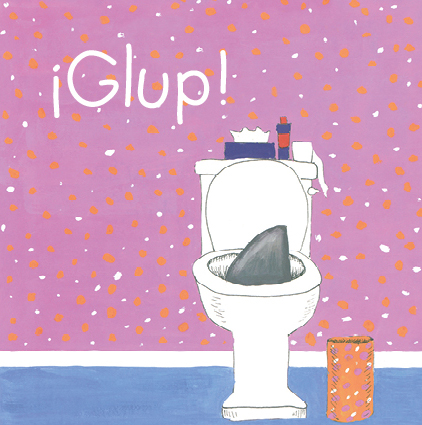 Ilustración de En el baño