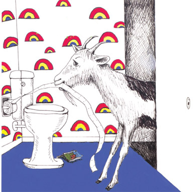Ilustración de En el baño