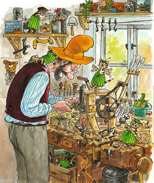 Ilustración de Cuando Findus era pequeño y desapareció