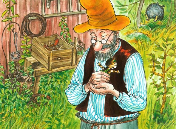 Ilustración de Cuando Findus era pequeño y desapareció