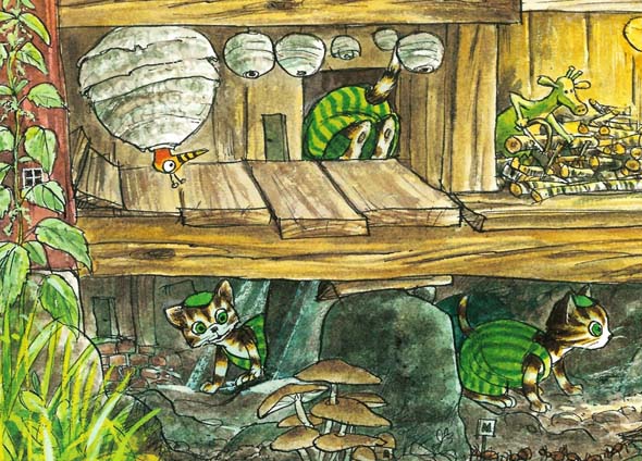 Ilustración de Cuando Findus era pequeño y desapareció