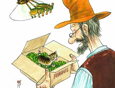 Ilustración de Cuando Findus era pequeño y desapareció