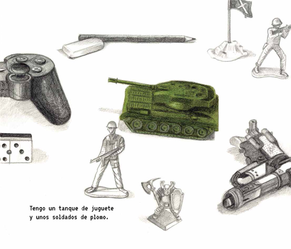 Ilustración de Tengo un tanque de juguete