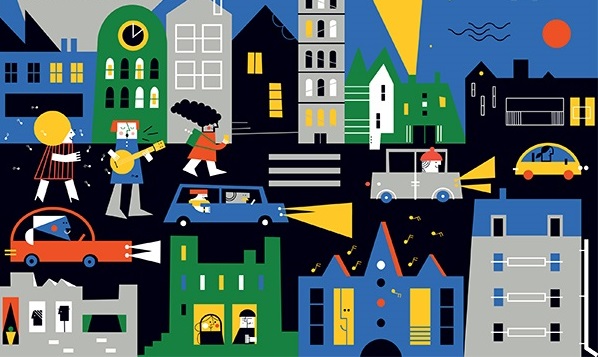 Ilustración de En la ciudad