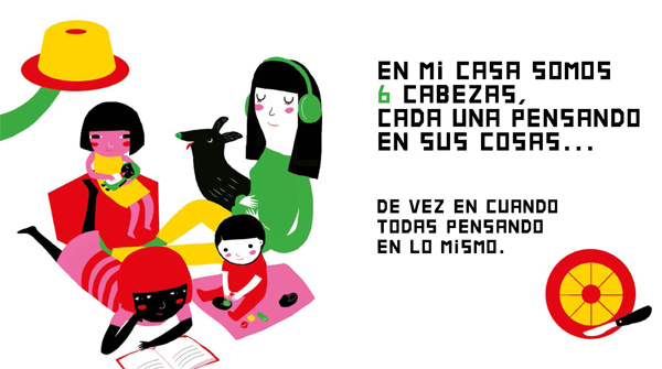 Ilustración de En mi casa somos...