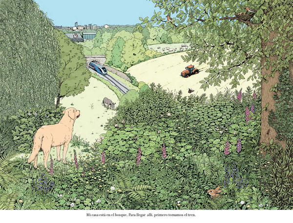 Ilustración de La casa en el bosque