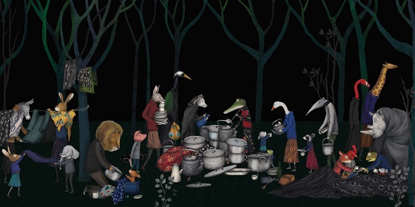 Ilustración de Migrantes