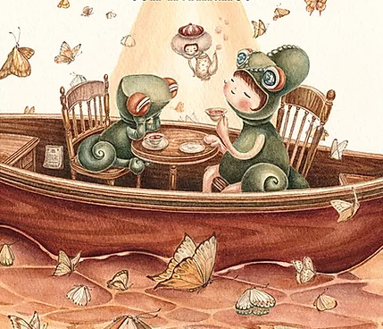 Ilustración de Tea y Camaleón son hermanos