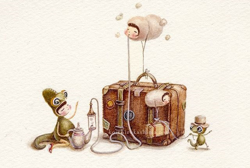 Ilustración de Tea y Camaleón son hermanos