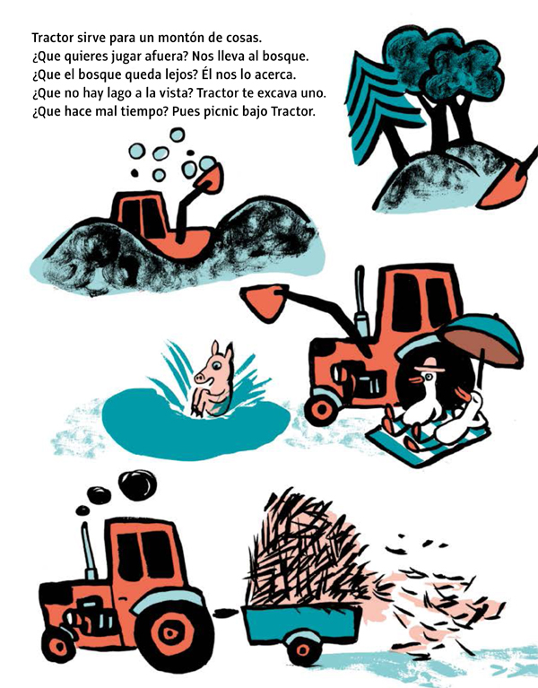 Ilustración de Tractor viene conmigo