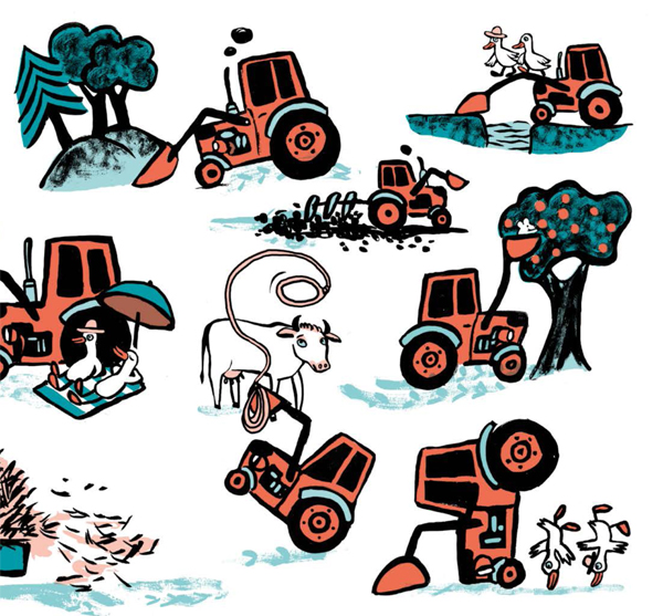 Ilustración de Tractor viene conmigo