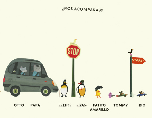 Ilustración de Otto pasea por la ciudad