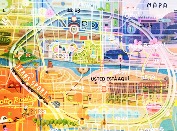 Ilustración de Otto pasea por la ciudad