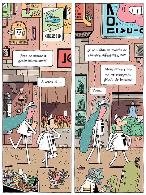 Ilustración de El cartero del espacio. Los piratas galácticos