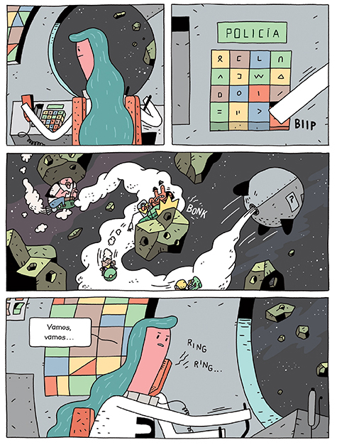 Ilustración de El cartero del espacio. Los piratas galácticos
