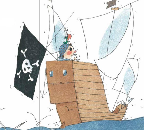 Ilustración de El pirata valiente