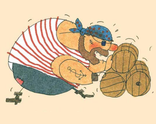 Ilustración de El pirata valiente