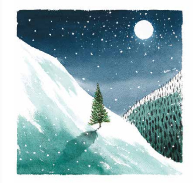 Ilustración de La soledad del árbol de Navidad