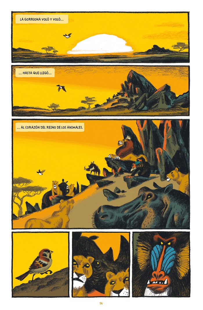 Ilustración de El Rey de los Pájaros