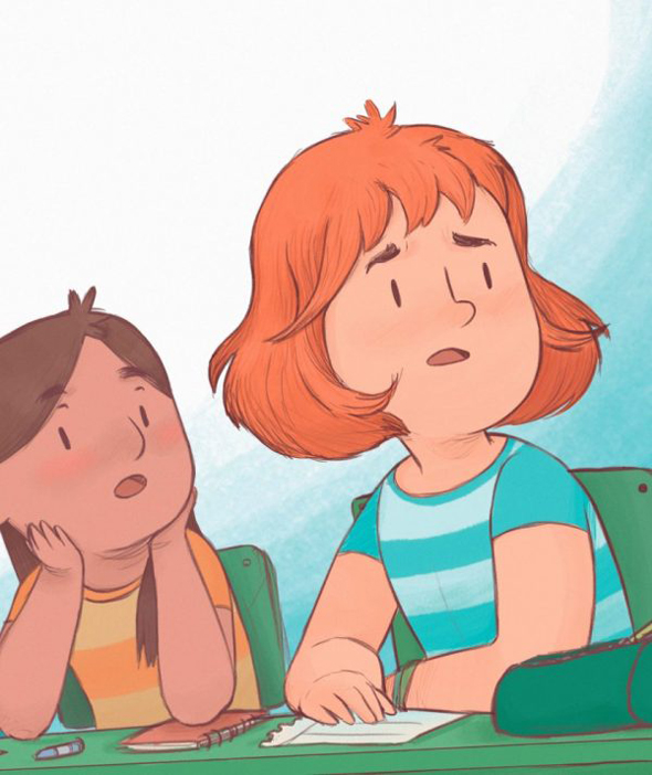 Ilustración de Hay un niño nuevo en clase