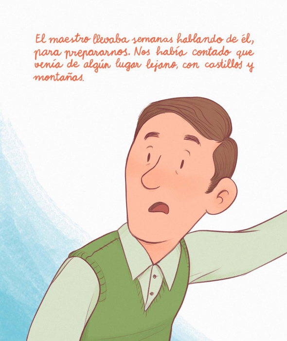 Ilustración de Hay un niño nuevo en clase