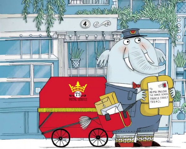 Ilustración de Marcelo, el cartero