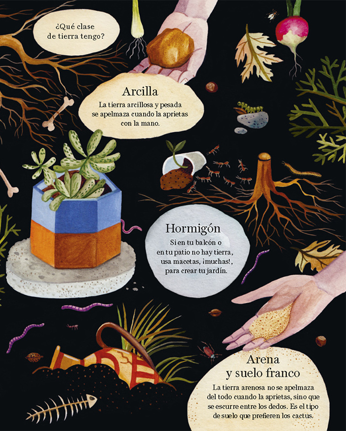 Ilustración de Manos a la tierra