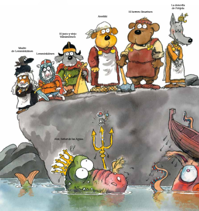 Ilustración de El Kalevala canino