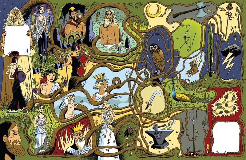 Ilustración de El gran laberinto de la mitología