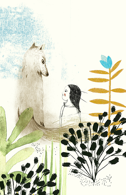 Ilustración de El lobo de arena