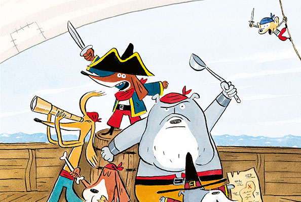 Ilustración de Los perros PIRATA. ¡Adiós, mendrugos!