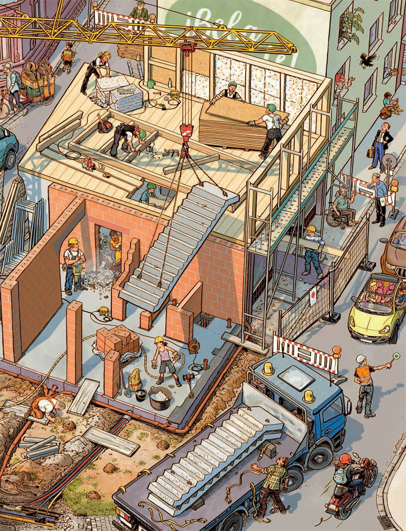 Ilustración de ¡Aquí se construye!