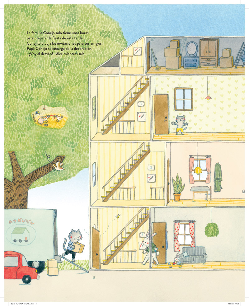 Ilustración de Tu casa, mi casa
