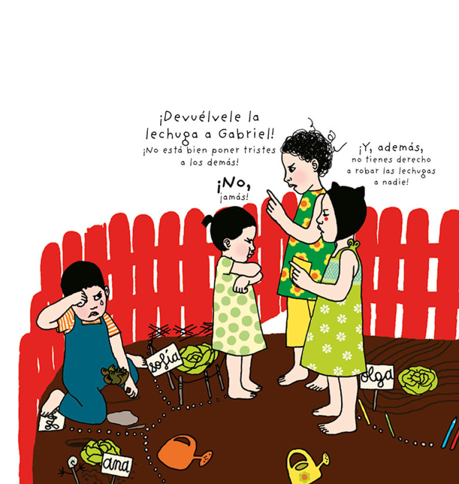 Ilustración de Sofía y las lechuguitas 