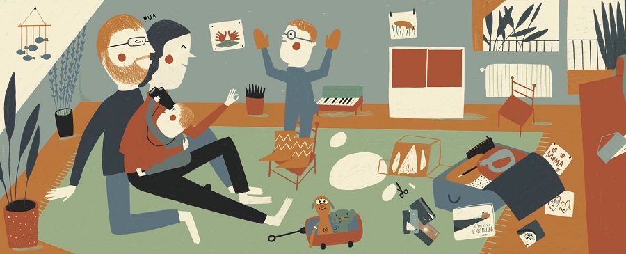 Ilustración de Mamá se va a la Antártida