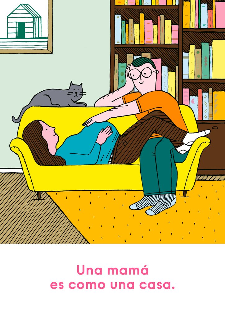 Ilustración de Una mamá es como una casa