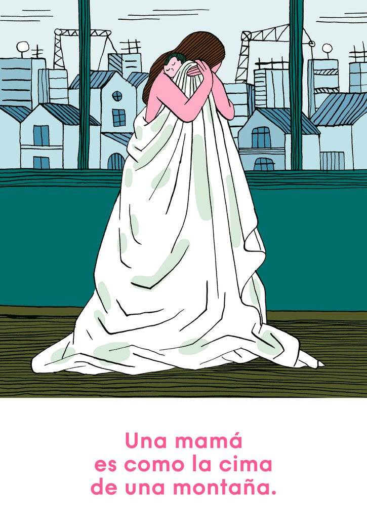Ilustración de Una mamá es como una casa
