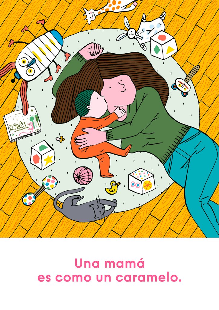 Ilustración de Una mamá es como una casa