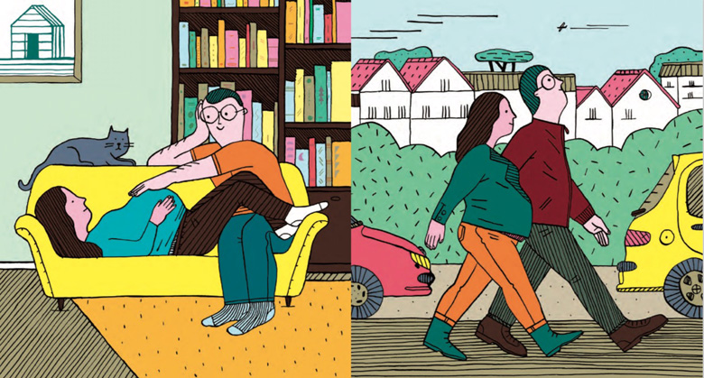 Ilustración de Una mamá es como una casa