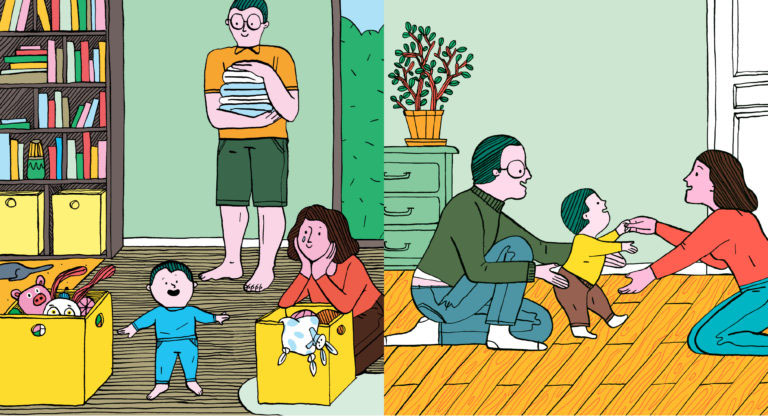 Ilustración de Una mamá es como una casa
