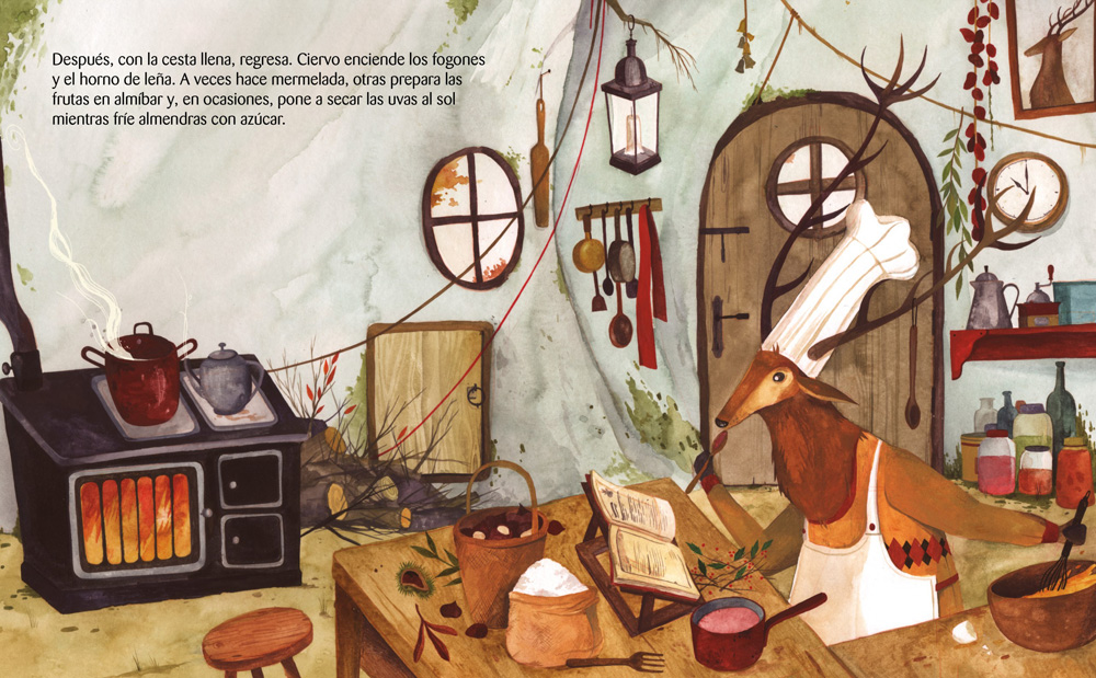 Ilustración de Un misterio en el bosque
