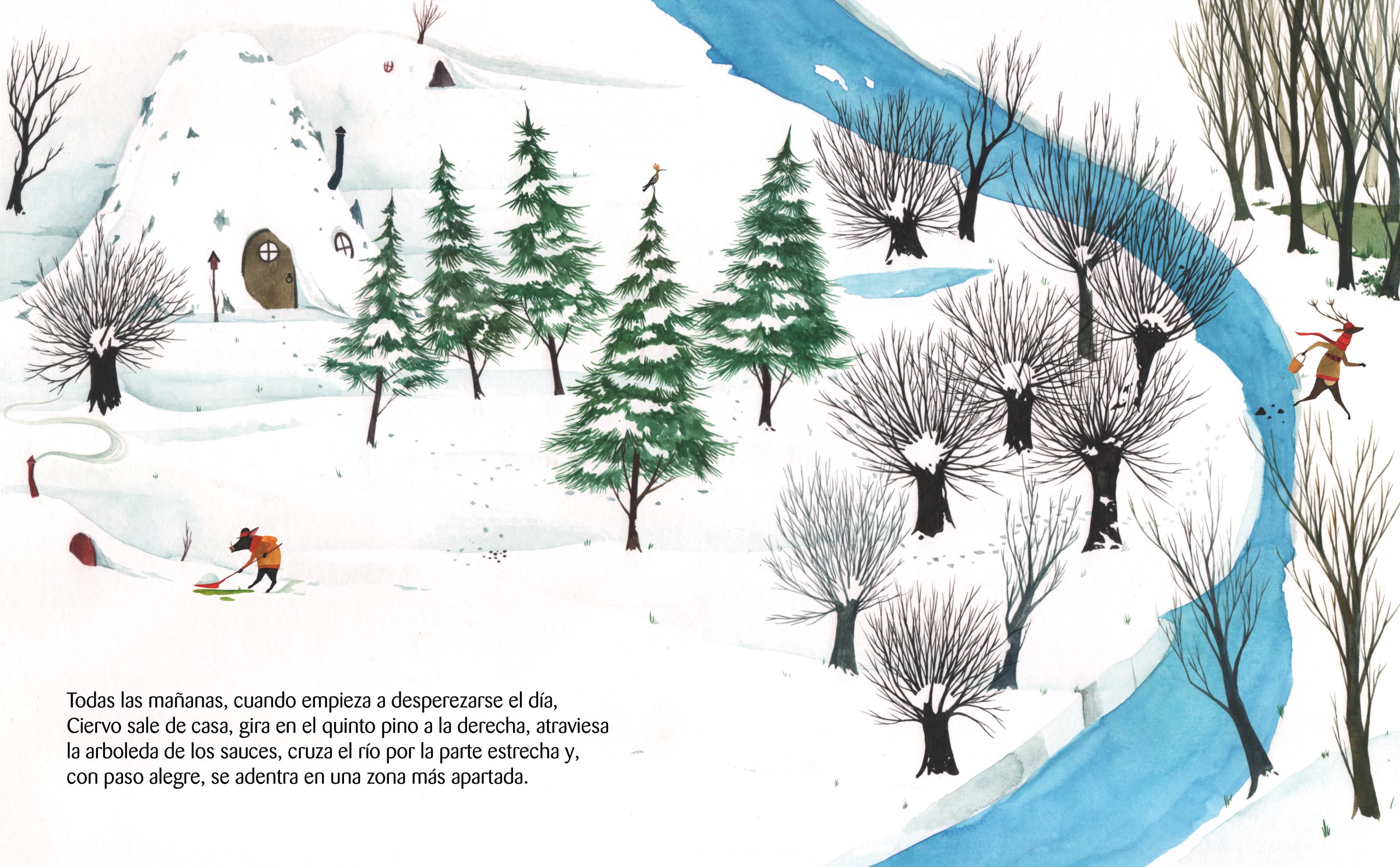 Ilustración de Un misterio en el bosque