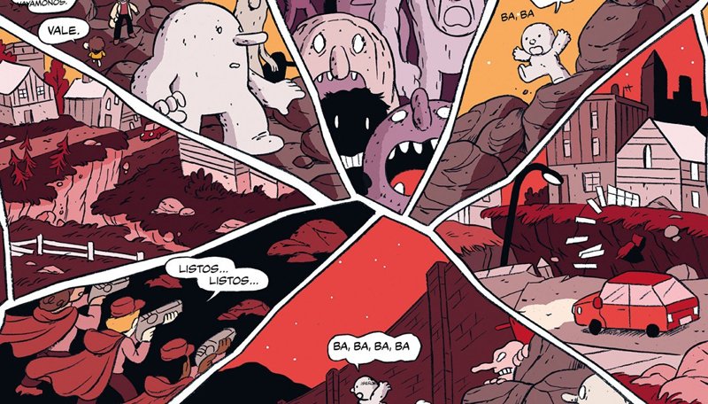Ilustración de Hilda y el rey de la montaña