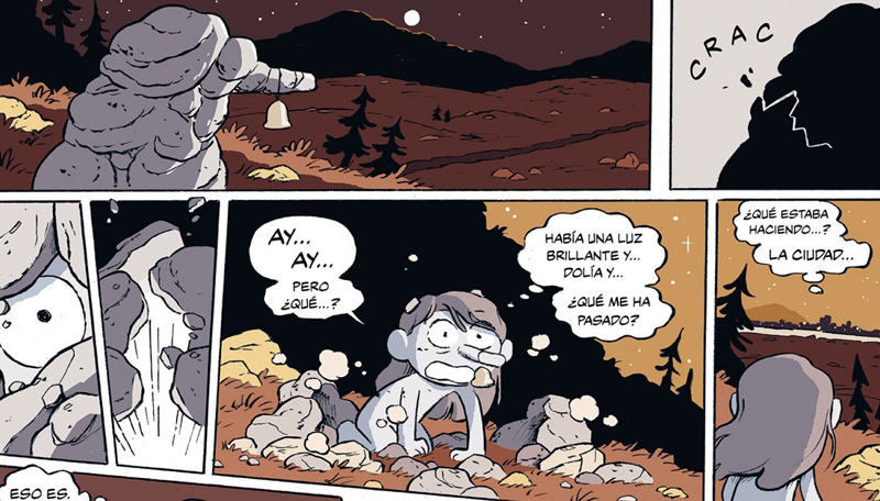 Ilustración de Hilda y el rey de la montaña