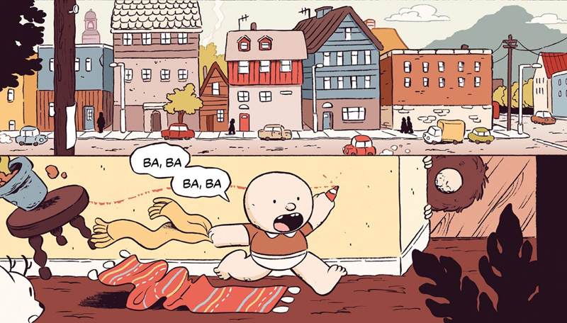 Ilustración de Hilda y el rey de la montaña
